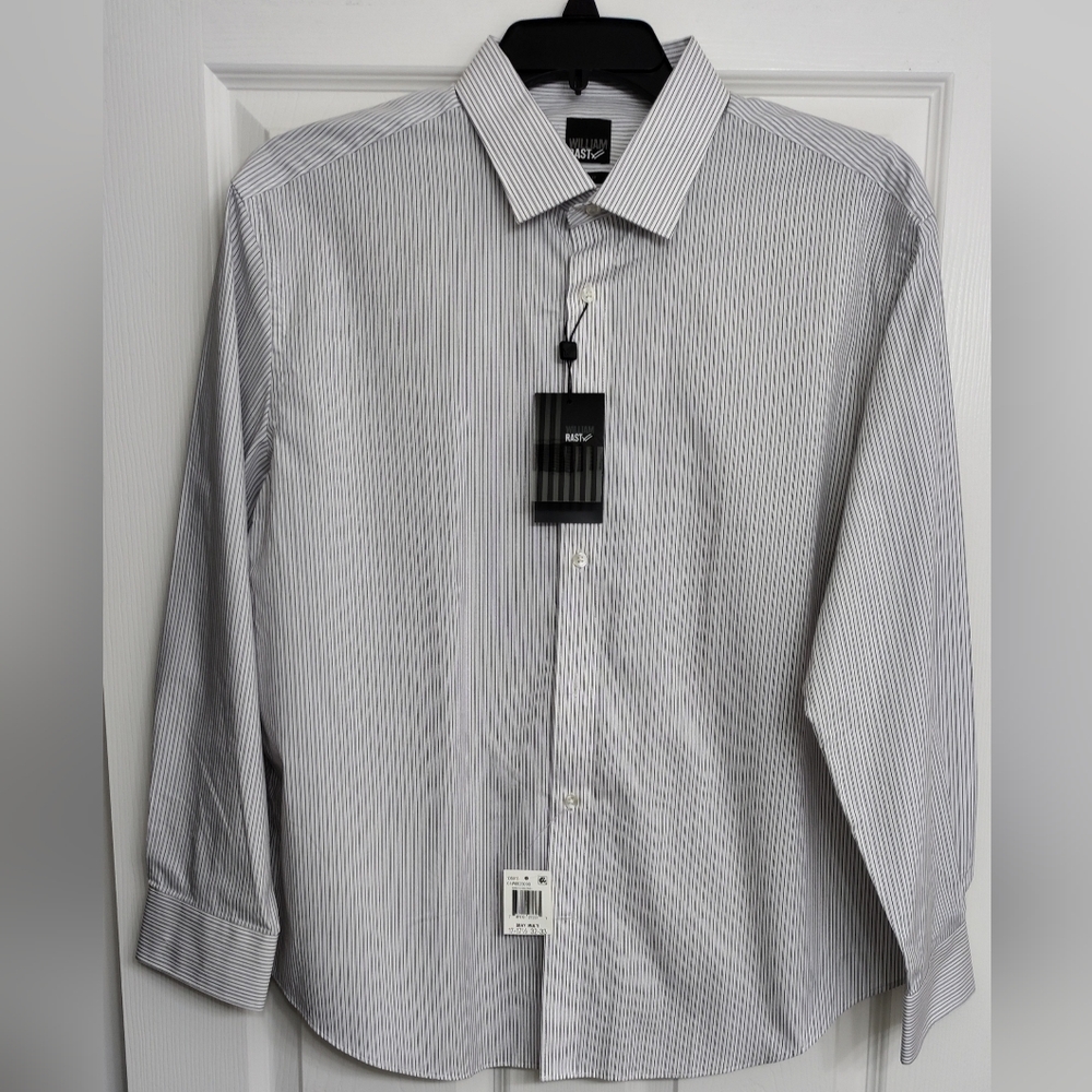 William Rast NWT Men's XL Grey Multicolor Long Sleeve Dress Shirt